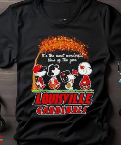 Peanuts characters Louisville Cardinals autumn it’s the most wonderful time of the year shirt