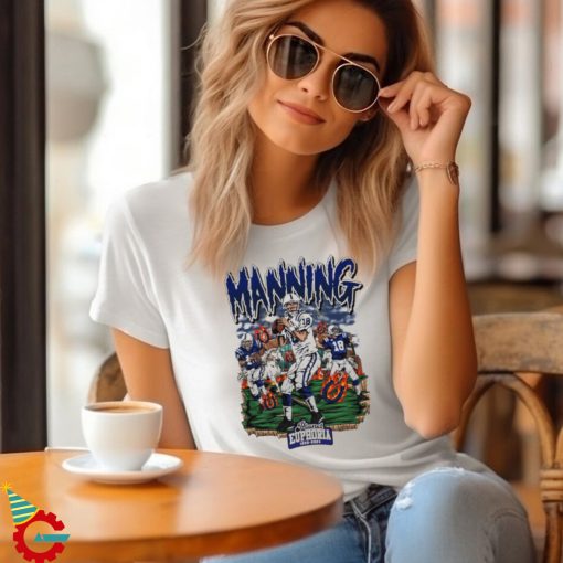 Peyton Manning cool football design cartoon shirt