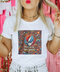 Fire On The Mountain Grateful Dead Inspired Psychedelic Trippy With Steal Your Face Perfect For Deadheads Shirt