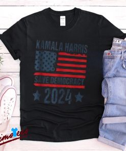 Save Democracy with Kamala Harris 2024 Shirt, 2024 Election US Flag Design