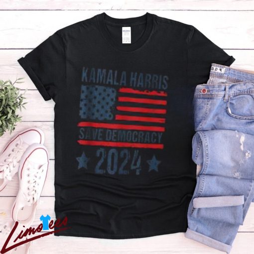 Save Democracy with Kamala Harris 2024 Shirt, 2024 Election US Flag Design