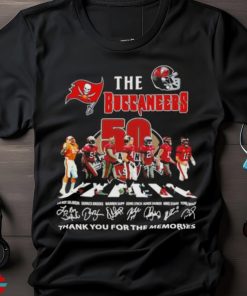 The Buccaneers 50th anniversary thank you for the memories abbey road signatures shirt