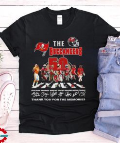 The Buccaneers 50th anniversary thank you for the memories abbey road signatures shirt