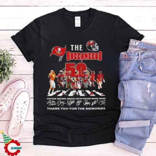 The Buccaneers 50th anniversary thank you for the memories abbey road signatures shirt