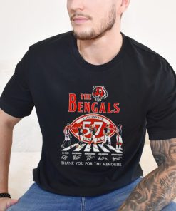 The Cincinnati Bengals NFL Abbey Road thank you for the memories signatures shirt