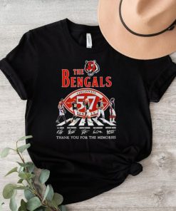 The Cincinnati Bengals NFL Abbey Road thank you for the memories signatures shirt