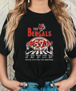 The Cincinnati Bengals NFL Abbey Road thank you for the memories signatures shirt