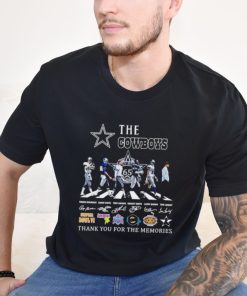 The Dallas Cowboys NFL Abbey Road thank you for the memories signatures shirt