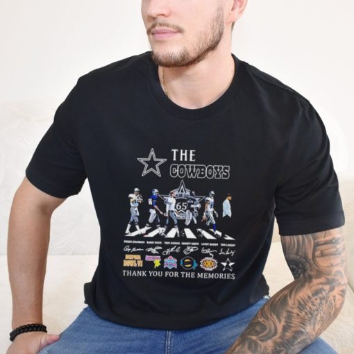 The Dallas Cowboys NFL Abbey Road thank you for the memories signatures shirt