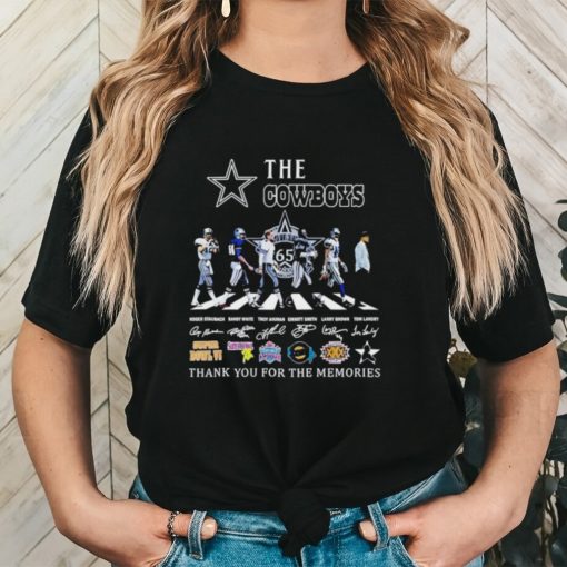 The Dallas Cowboys NFL Abbey Road thank you for the memories signatures shirt