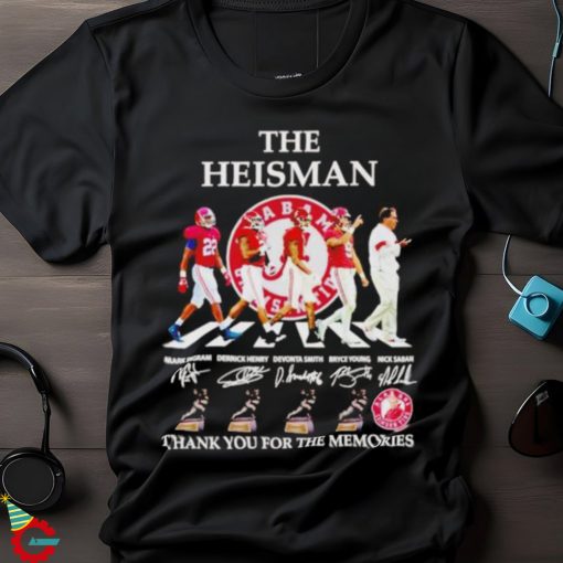 The Heisman Alabama Crimson Tide thank you for the memories abbey road signature shirt