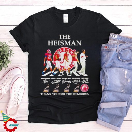 The Heisman Alabama Crimson Tide thank you for the memories abbey road signature shirt