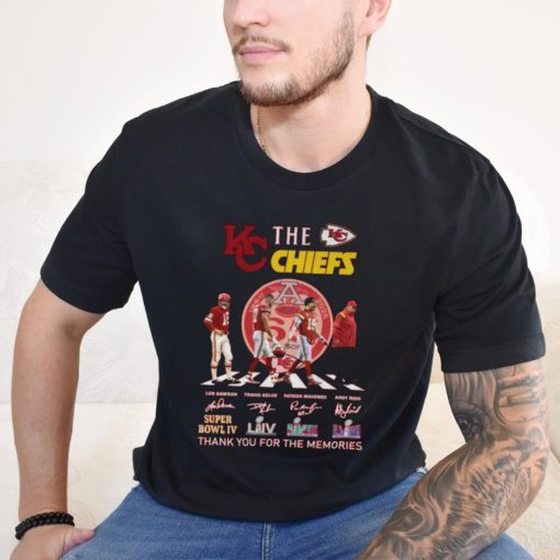 The Kansas City Chiefs Signatures Thank You For The Memories T Shirt