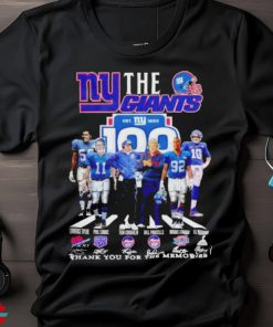 The New York Giants 100 Thank You For The Memories T Shirt