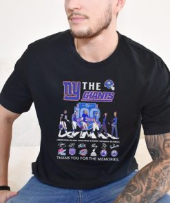 The New York Giants NFL Abbey Road thank you for the memories signatures shirt