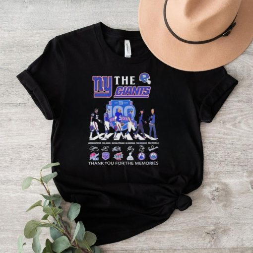 The New York Giants NFL Abbey Road thank you for the memories signatures shirt