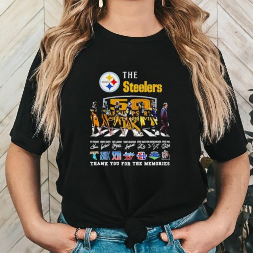 The Pittsburgh Steelers NFL Abbey Road thank you for the memories signatures shirt