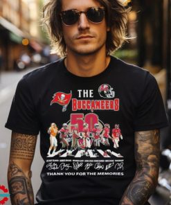 The Tampa Bay Buccaneers Abbey Road Thank You For The Memories Signatures Shirt