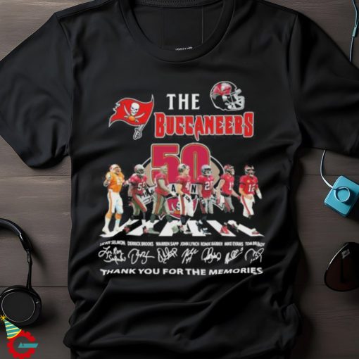 The Tampa Bay Buccaneers Abbey Road Thank You For The Memories Signatures Shirt