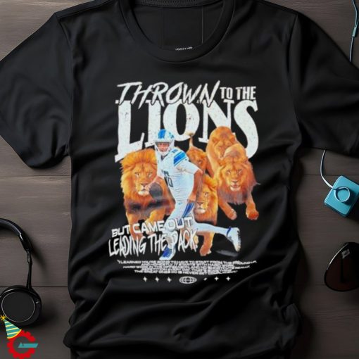 Throws to the Lions Jared Goff leading the pack shirt