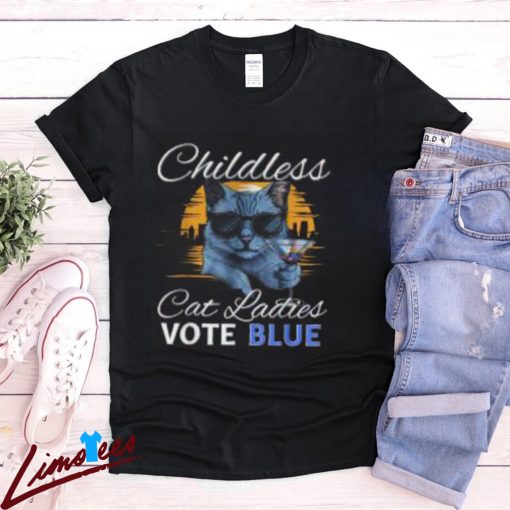 Vote Blue in 2024 Kamala Harris President Shirt, Cat Ladies for Kamala