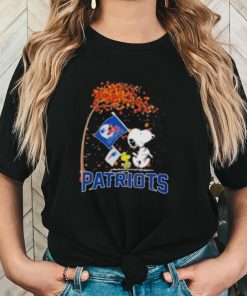 Official Peanuts Snoopy And Woodstock Parade Flag New England Patriots In The Fall T Shirt