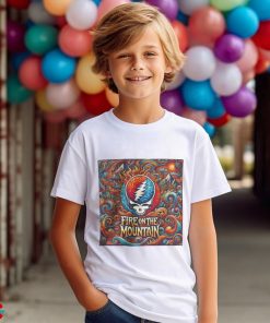 Fire On The Mountain Grateful Dead Inspired Psychedelic Trippy With Steal Your Face Perfect For Deadheads Shirt