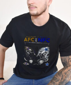 Official Baltimore Ravens vs. Dallas Cowboys AFC vs NFC 2024 Game Day T Shirt