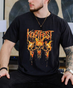 Official Knotfest Fire Dripping Skulls Iowa 2024 Event Shirts