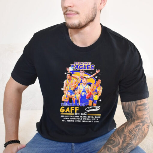 AFL West Coast Eagles Thank You Andrew Gaff 2011 2024 T Shirt