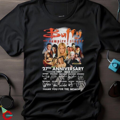 Buffy The Vampire Slayer 27th anniversary 1997 – 2024 thank you for the memories signatures shirt