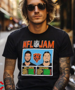 Caleb Williams And Rome Odunze Chicago Bears Homage Nfl Jam Tri blend Shirt