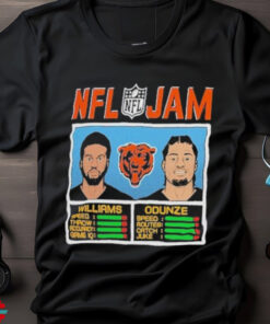 Caleb Williams And Rome Odunze Chicago Bears Homage Nfl Jam Tri blend Shirt