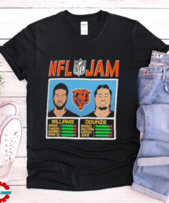 Caleb Williams And Rome Odunze Chicago Bears Homage Nfl Jam Tri blend Shirt