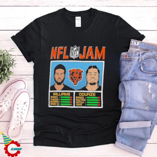 Caleb Williams And Rome Odunze Chicago Bears Homage Nfl Jam Tri blend Shirt