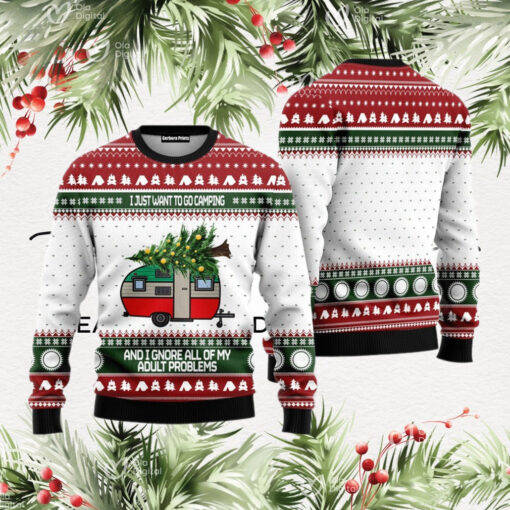 Camping Ugly Christmas Sweater