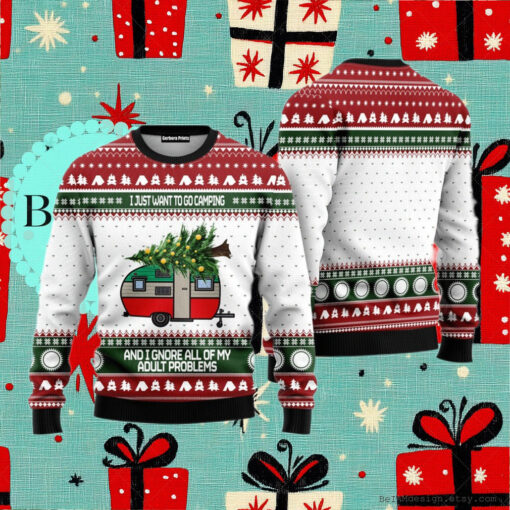 Camping Ugly Christmas Sweater