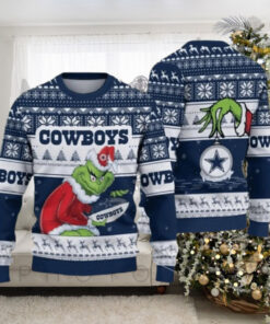 Dallas Cowboys Grinch Stolen Ugly Christmas Sweater Football Fan Dallas Cowboys Christmas Sweater