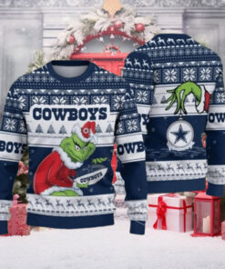 Dallas Cowboys Grinch Stolen Ugly Christmas Sweater Football Fan Dallas Cowboys Christmas Sweater