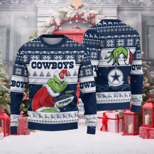 Dallas Cowboys Grinch Stolen Ugly Christmas Sweater Football Fan Dallas Cowboys Christmas Sweater