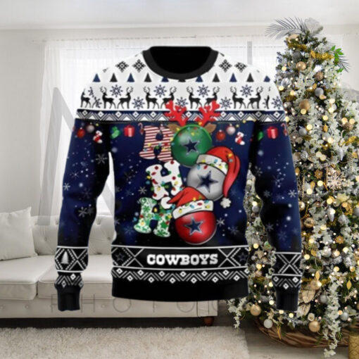 Dallas Cowboys Ho Ho Ho Ugly Christmas Sweater Unique Gift For Men And Women Christmas Sweater Dallas Cowboys