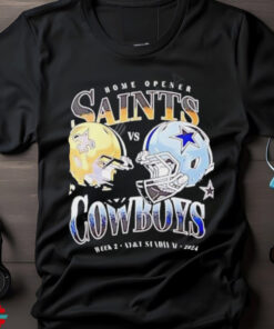 Dallas Cowboys vs New Orleans Saints 2024 NFL Week 2 Home Opener helmet shirt