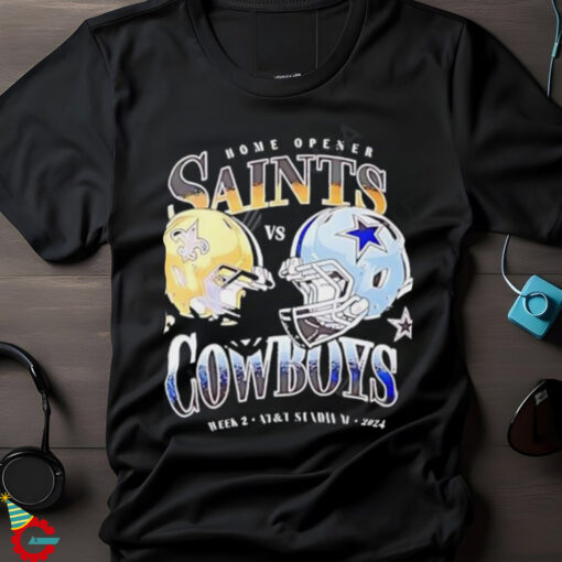 Dallas Cowboys vs New Orleans Saints 2024 NFL Week 2 Home Opener helmet shirt