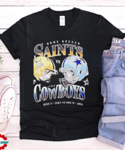 Dallas Cowboys vs New Orleans Saints 2024 NFL Week 2 Home Opener helmet shirt