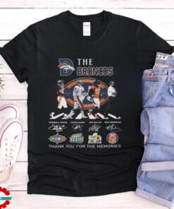 Denver Broncos 65 Years Of The Memories And Victory Abbey Road Thank You Signatures Shirt