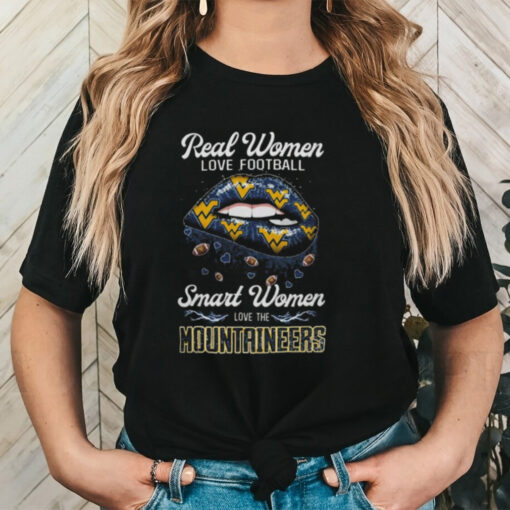 Official Real Women Love Football Smart Women Love The West Virginia Mountaineers Logo Shirt