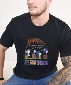 Snoopy Character It’s The Most Wonderful Time Of The Year New York Yankees Knicks Rangers And Giants 2024 Shirt