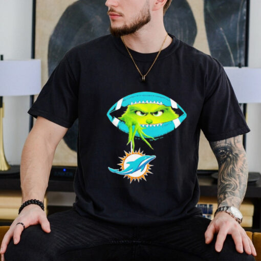 Ew people the Grinch hold Miami Dolphins logo shirt