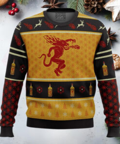 Fireball Cinnamon Whisky Anime Ugly Christmas Sweater