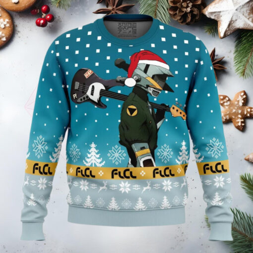 Flcl Canti Saw Christmas Tree Anime Ugly Christmas Sweater